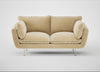 Allora 2 Seater Sofa Smart Luxe Velvet Biscuit / Stainless Steel