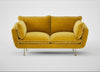 Allora 2 Seater Sofa Smart Luxe Velvet Canary / Brass