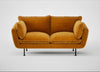 Allora 2 Seater Sofa Smart Luxe Velvet Cognac / Black