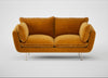 Allora 2 Seater Sofa Smart Luxe Velvet Cognac / Stainless Steel