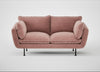 Allora 2 Seater Sofa Smart Luxe Velvet Dusky Pink / Black