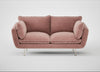 Allora 2 Seater Sofa Smart Luxe Velvet Dusky Pink / Stainless Steel