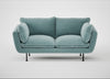 Allora 2 Seater Sofa Smart Luxe Velvet Mineral Blue / Black