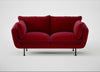 Allora 2 Seater Sofa Smart Luxe Velvet Mulberry / Black