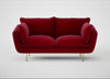 Allora 2 Seater Sofa Smart Luxe Velvet Mulberry / Brass