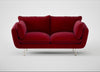 Allora 2 Seater Sofa Smart Luxe Velvet Mulberry / Stainless Steel