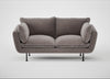 Allora 2 Seater Sofa Smart Luxe Velvet Mushroom / Black