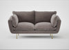 Allora 2 Seater Sofa Smart Luxe Velvet Mushroom / Brass