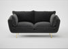 Allora 2 Seater Sofa Smart Luxe Velvet Nickel / Brass