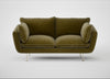 Allora 2 Seater Sofa Smart Luxe Velvet Peridot / Stainless Steel