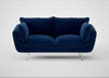 Allora 2 Seater Sofa Smart Velvet Dusk / Stainless Steel