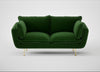 Allora 2 Seater Sofa Smart Velvet Forest / Brass