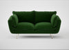 Allora 2 Seater Sofa Smart Velvet Forest / Stainless Steel