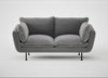 Allora 2 Seater Sofa Smart Velvet Mercury / Black