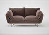 Allora 2 Seater Sofa Smart Velvet Mouse / Black