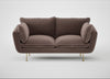 Allora 2 Seater Sofa Smart Velvet Mouse / Brass