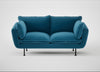 Allora 2 Seater Sofa Smart Velvet Ocean Blue / Black