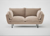 Allora 2 Seater Sofa Smart Velvet Pebble / Black