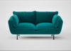 Allora 2 Seater Sofa Smart Velvet Petrol / Black