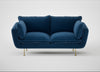 Allora 2 Seater Sofa Smart Velvet Petrol / Brass