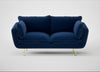 Allora 2 Seater Sofa Cotton Velvet Midnight / Brass