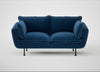 Allora 2 Seater Sofa Cotton Velvet Petrol / Black