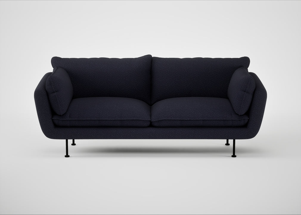 Allora 3 Seater Sofa Boucle Indigo / Black