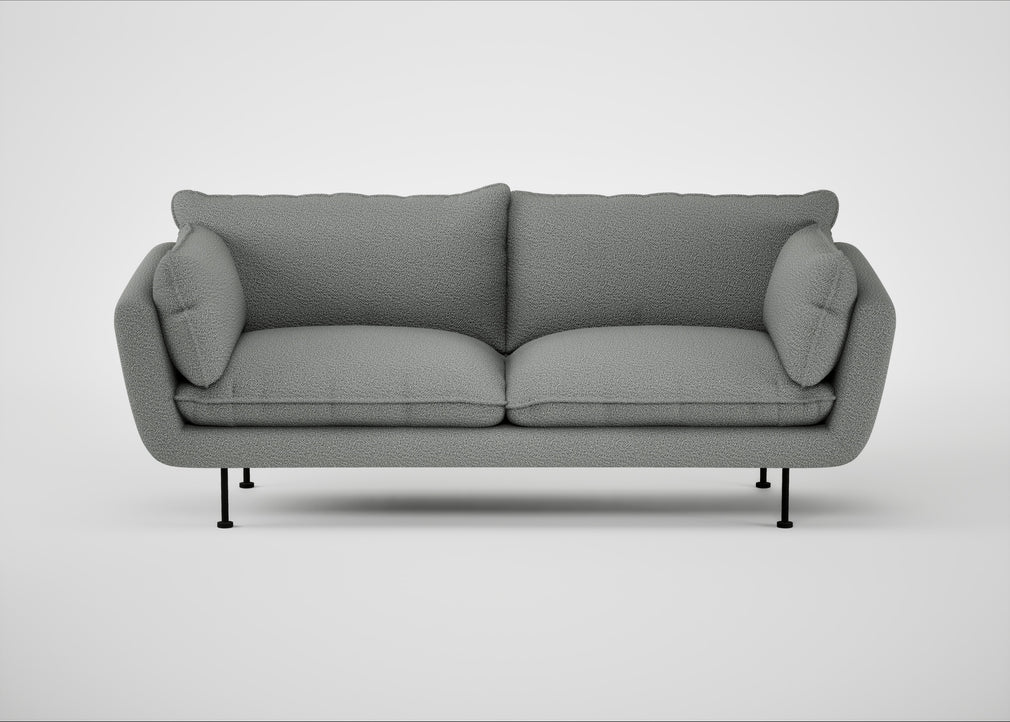 Allora 3 Seater Sofa Boucle Steel / Black
