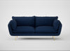 Allora 3 Seater Sofa Broad Weave Lagoon / Brass