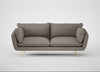 Allora 3 Seater Sofa Broad Weave Pebble / Brass