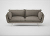 Allora 3 Seater Sofa Broad Weave Pebble / Stainless Steel