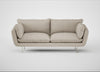 Allora 3 Seater Sofa Broad Weave Putty / Stainless Steel