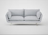 Allora 3 Seater Sofa Broad Weave Tin / Stainless Steel