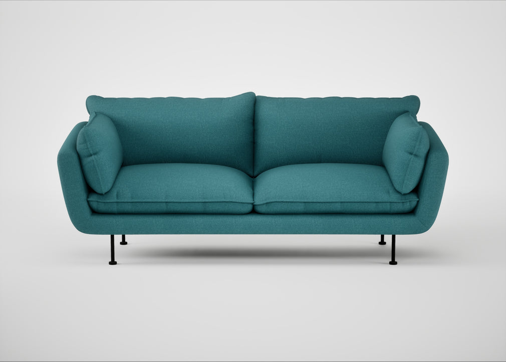 Allora 3 Seater Sofa Brushed Cotton Cadet / Black