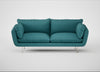 Allora 3 Seater Sofa Brushed Cotton Cadet / Stainless Steel
