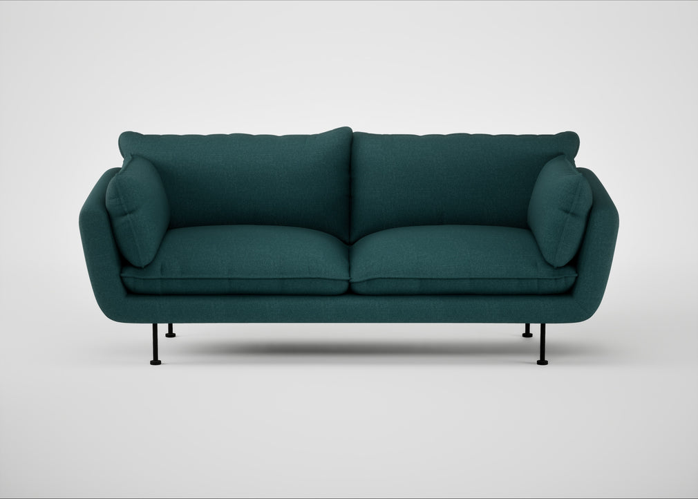 Allora 3 Seater Sofa Brushed Cotton Pine / Black
