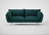 Allora 3 Seater Sofa Brushed Cotton Pine / Stainless Steel