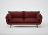 Allora 3 Seater Sofa Capelo Linen-Cotton Etruscan Red / Black