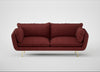 Allora 3 Seater Sofa Capelo Linen-Cotton Etruscan Red / Brass