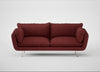 Allora 3 Seater Sofa Capelo Linen-Cotton Etruscan Red / Stainless Steel