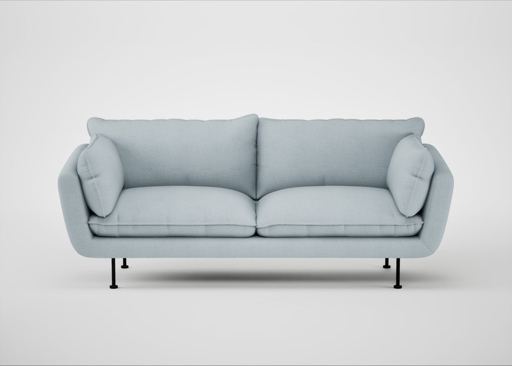 Allora 3 Seater Sofa Capelo Linen-Cotton Sea Shanty / Black