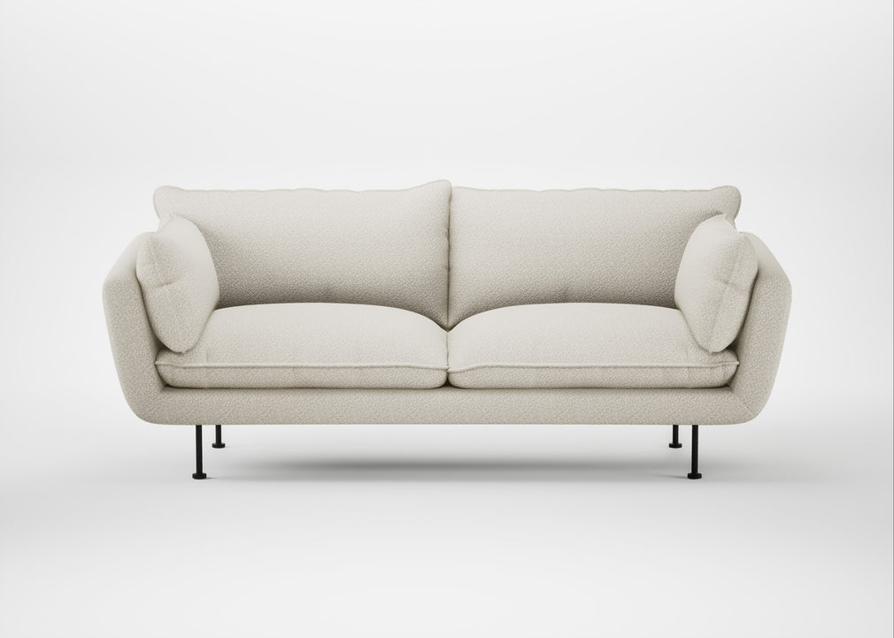 Allora 3 Seater Sofa Chunky Boucle Ecru / Black