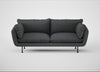 Allora 3 Seater Sofa Melton Wool Granite / Black