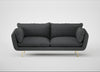 Allora 3 Seater Sofa Melton Wool Granite / Brass
