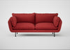Allora 3 Seater Sofa Melton Wool Red Oxide / Black