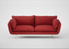 Allora 3 Seater Sofa Melton Wool Red Oxide / Brass