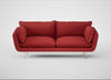 Allora 3 Seater Sofa Melton Wool Red Oxide / Stainless Steel