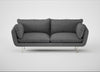 Allora 3 Seater Sofa Melton Wool Shale / Stainless Steel