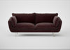 Allora 3 Seater Sofa Smart Luxe Velvet Acorn / Stainless Steel