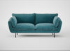 Allora 3 Seater Sofa Smart Luxe Velvet Airforce Blue / Black